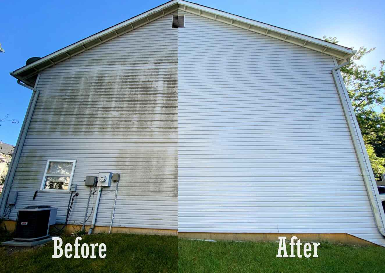 House Washing before and after